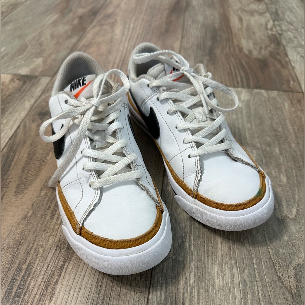 Nike Youth Legacy White and Brown Sneakers